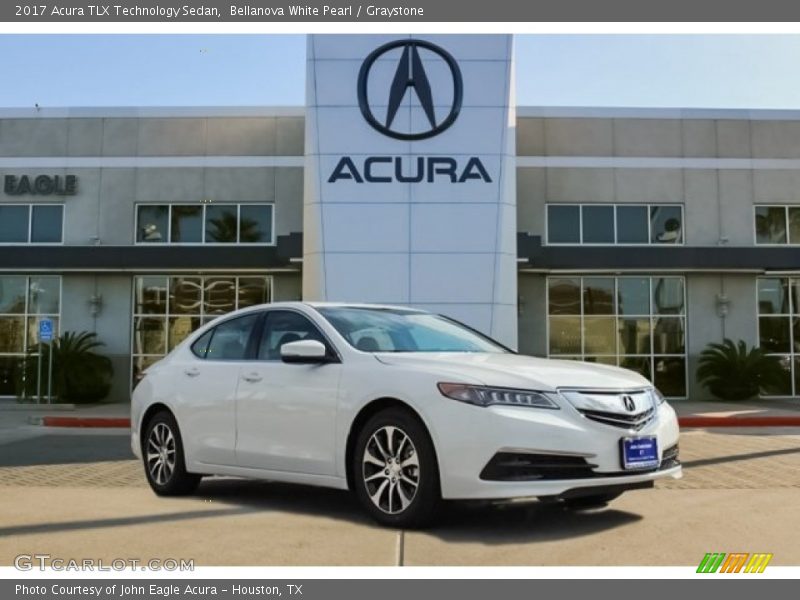 Bellanova White Pearl / Graystone 2017 Acura TLX Technology Sedan