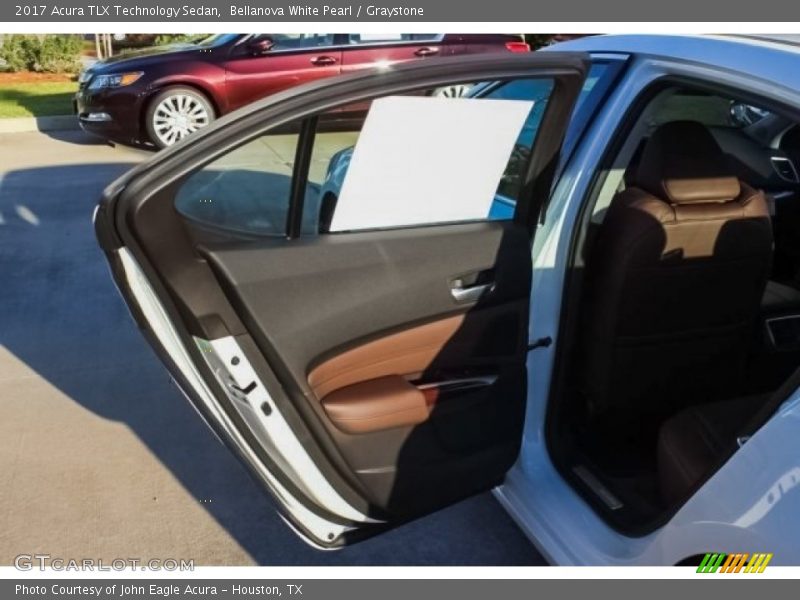 Bellanova White Pearl / Graystone 2017 Acura TLX Technology Sedan