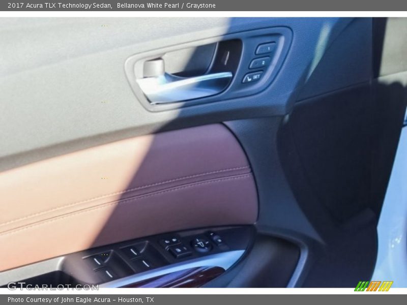 Bellanova White Pearl / Graystone 2017 Acura TLX Technology Sedan