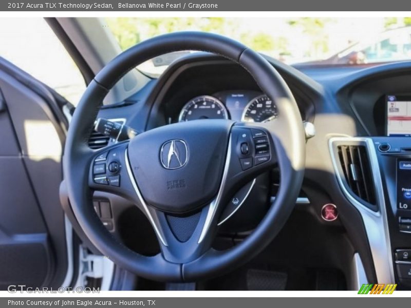 Bellanova White Pearl / Graystone 2017 Acura TLX Technology Sedan
