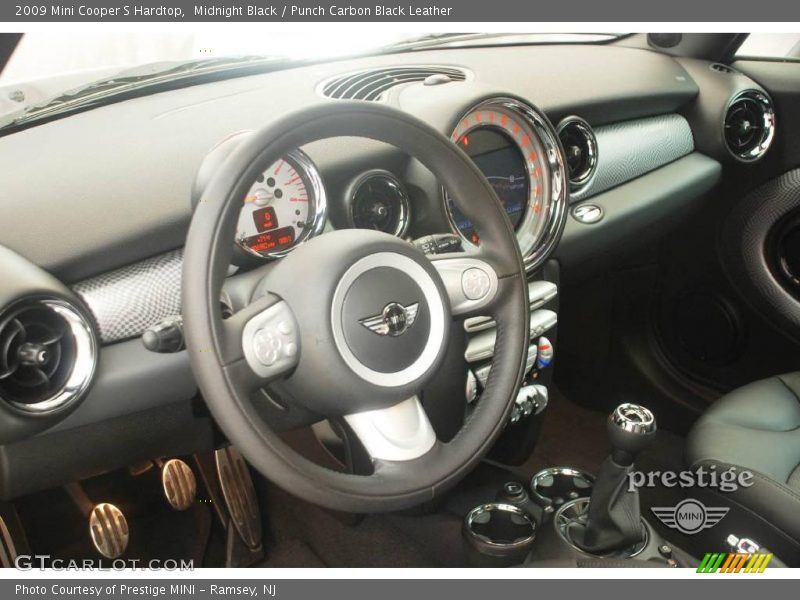 Midnight Black / Punch Carbon Black Leather 2009 Mini Cooper S Hardtop