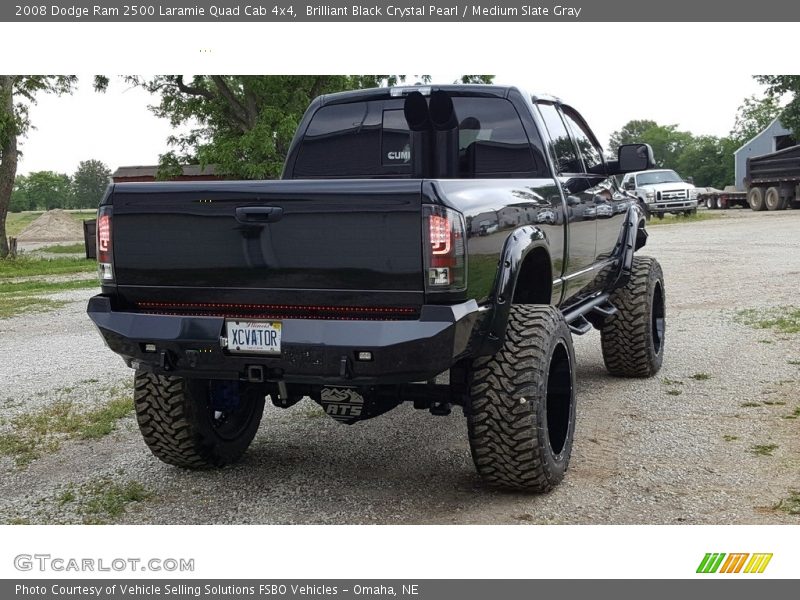 Brilliant Black Crystal Pearl / Medium Slate Gray 2008 Dodge Ram 2500 Laramie Quad Cab 4x4