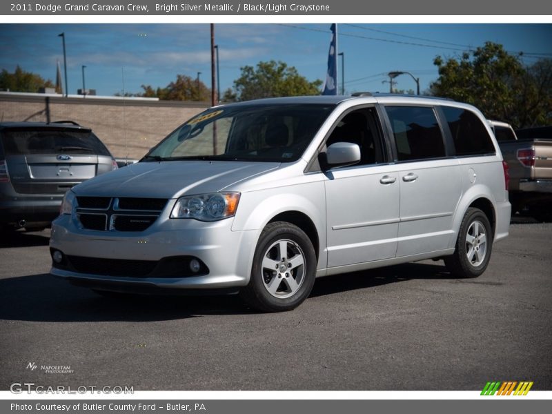 Bright Silver Metallic / Black/Light Graystone 2011 Dodge Grand Caravan Crew