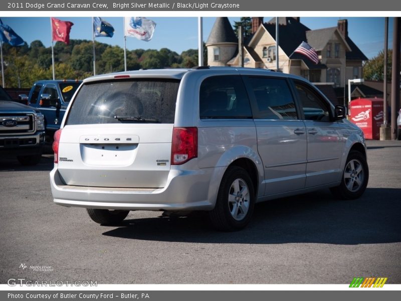 Bright Silver Metallic / Black/Light Graystone 2011 Dodge Grand Caravan Crew