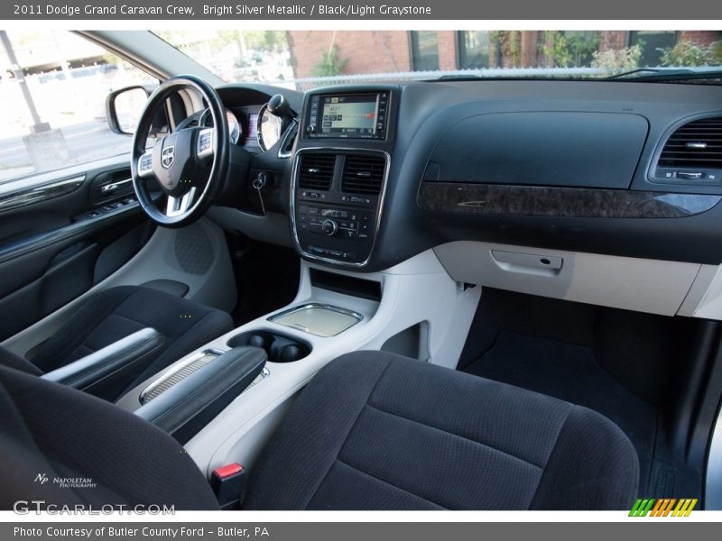 Bright Silver Metallic / Black/Light Graystone 2011 Dodge Grand Caravan Crew