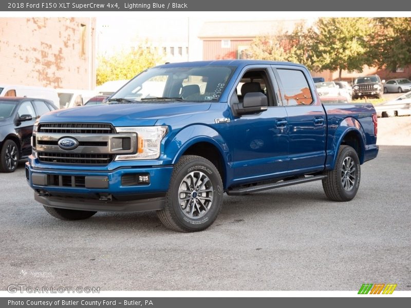 Lightning Blue / Black 2018 Ford F150 XLT SuperCrew 4x4