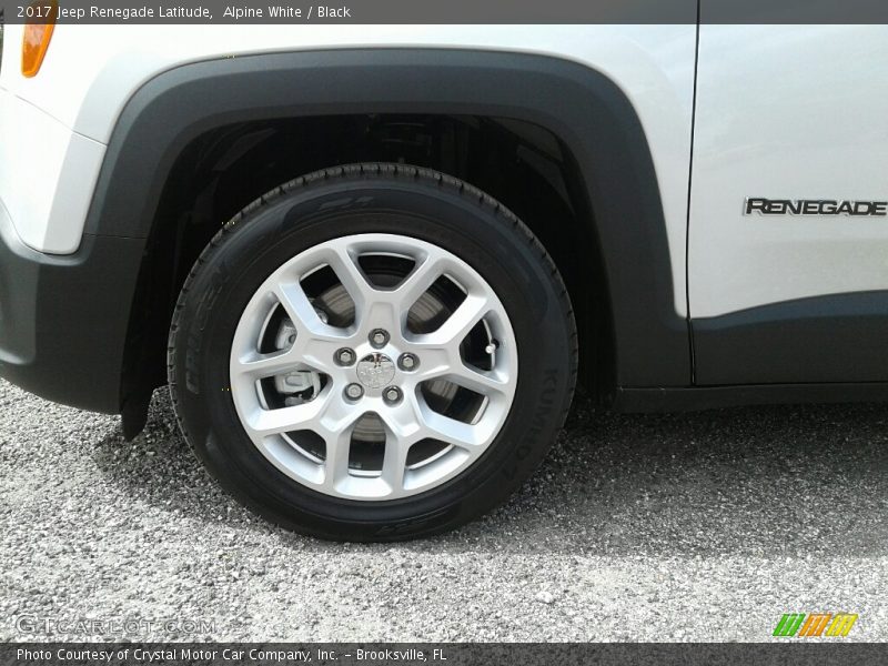 Alpine White / Black 2017 Jeep Renegade Latitude