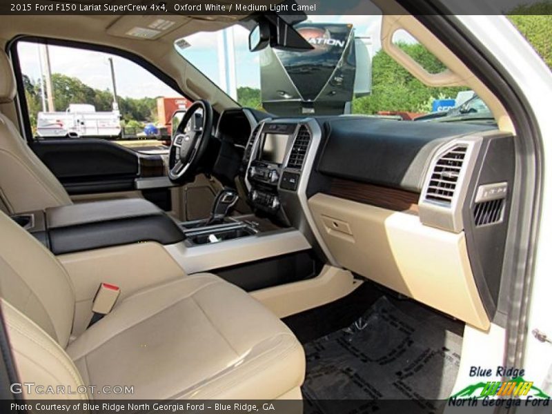 Oxford White / Medium Light Camel 2015 Ford F150 Lariat SuperCrew 4x4