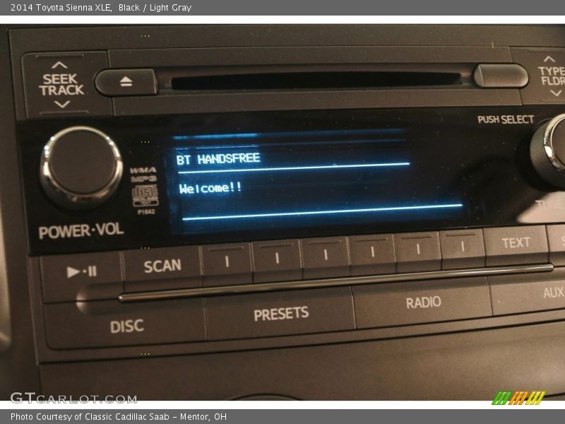 Black / Light Gray 2014 Toyota Sienna XLE
