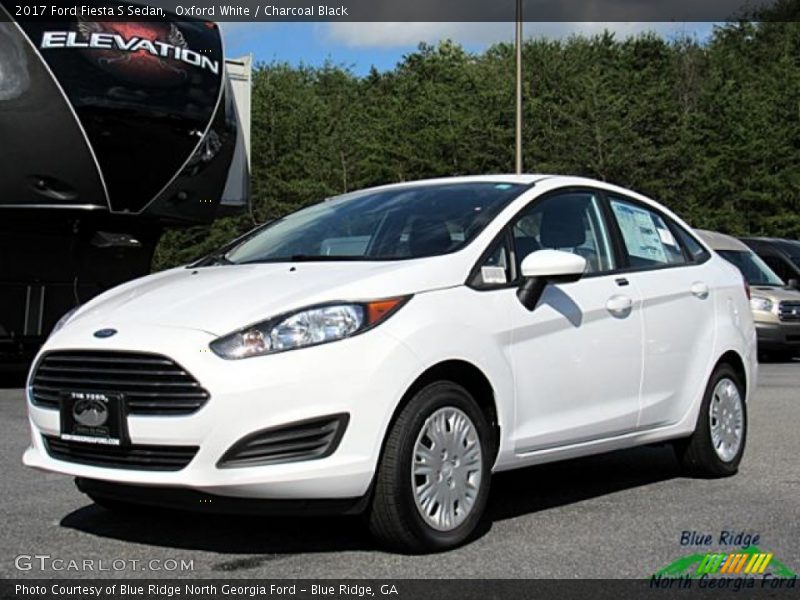 Oxford White / Charcoal Black 2017 Ford Fiesta S Sedan