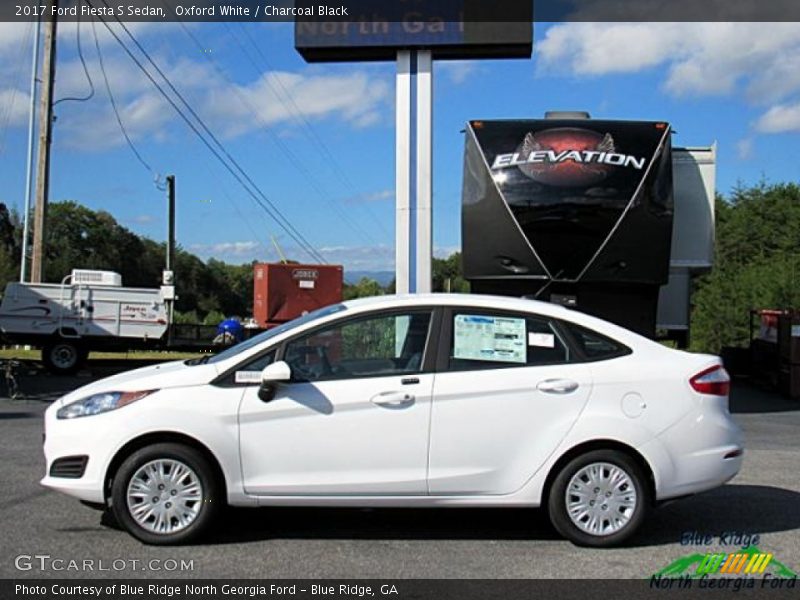 Oxford White / Charcoal Black 2017 Ford Fiesta S Sedan
