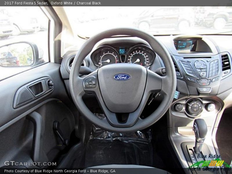 Oxford White / Charcoal Black 2017 Ford Fiesta S Sedan