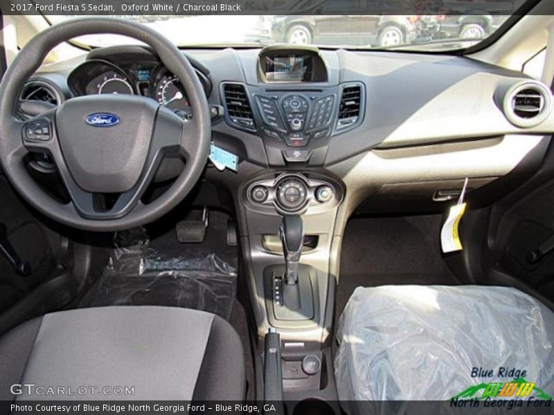 Oxford White / Charcoal Black 2017 Ford Fiesta S Sedan