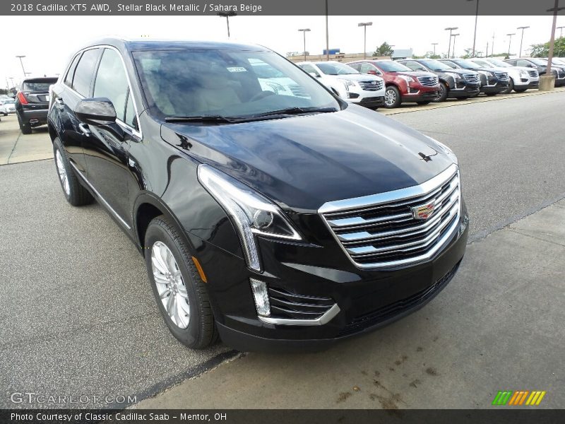 Stellar Black Metallic / Sahara Beige 2018 Cadillac XT5 AWD
