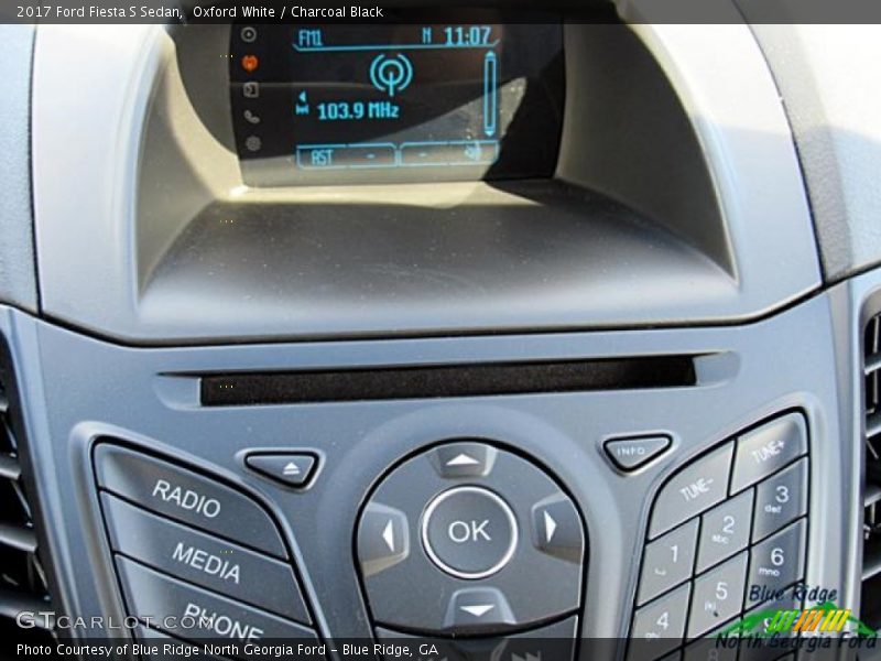 Oxford White / Charcoal Black 2017 Ford Fiesta S Sedan