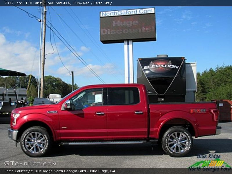 Ruby Red / Earth Gray 2017 Ford F150 Lariat SuperCrew 4X4