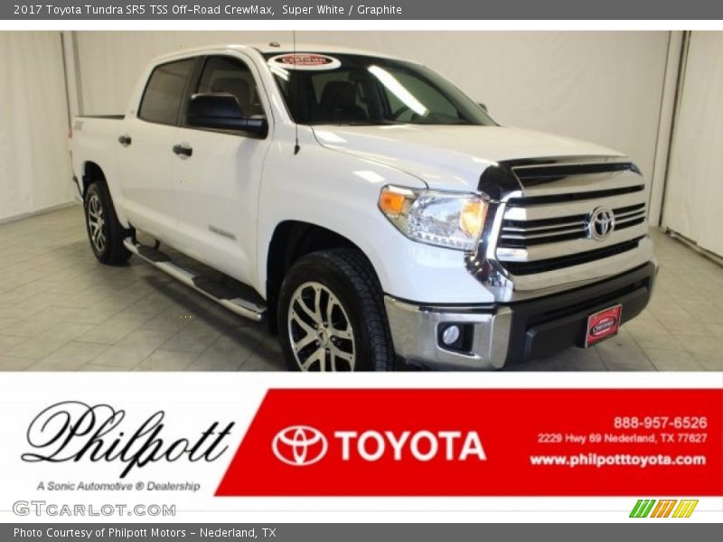 Super White / Graphite 2017 Toyota Tundra SR5 TSS Off-Road CrewMax