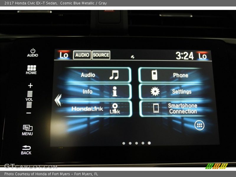 Cosmic Blue Metallic / Gray 2017 Honda Civic EX-T Sedan