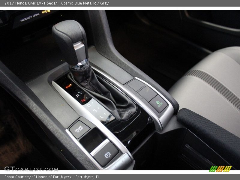 Cosmic Blue Metallic / Gray 2017 Honda Civic EX-T Sedan