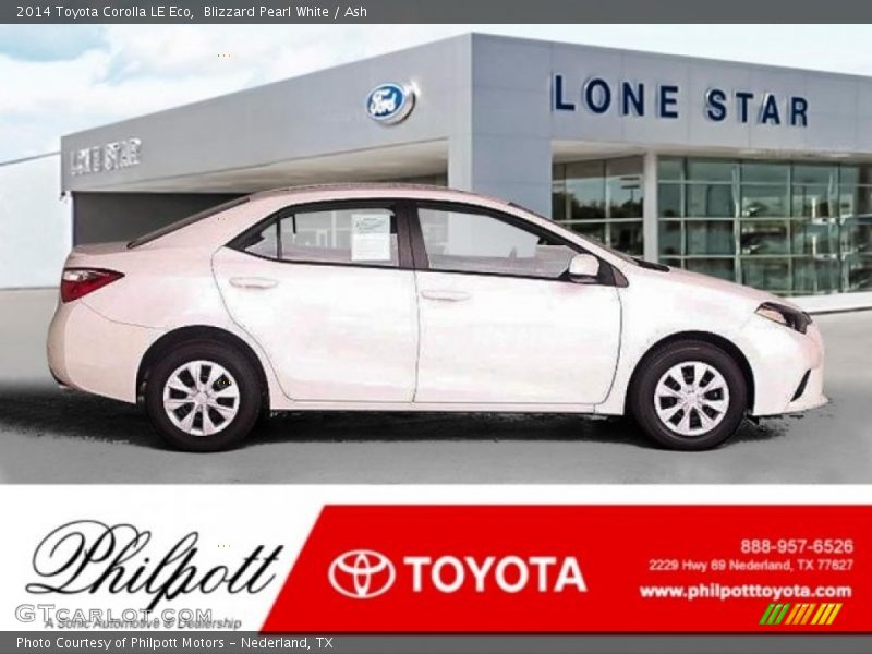 Blizzard Pearl White / Ash 2014 Toyota Corolla LE Eco