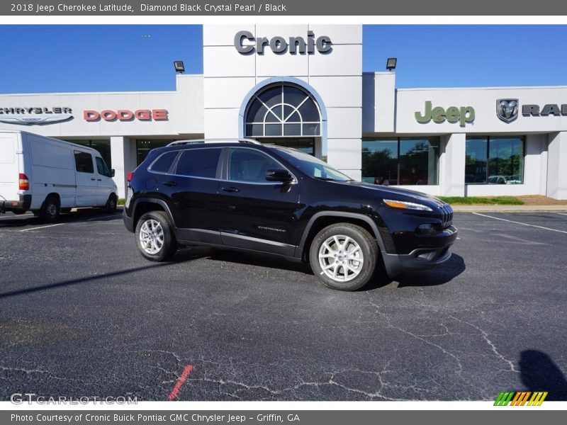 Diamond Black Crystal Pearl / Black 2018 Jeep Cherokee Latitude