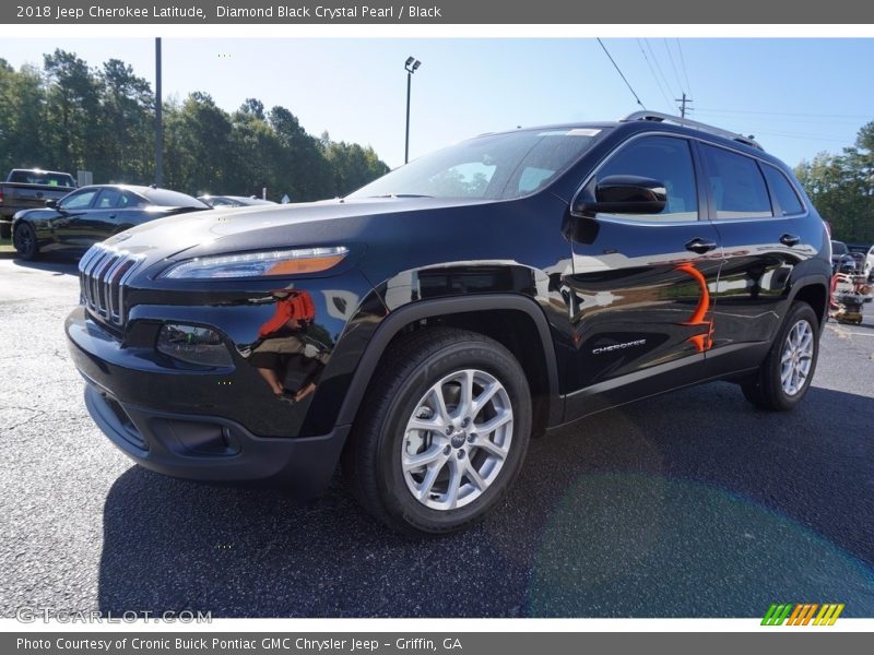 Diamond Black Crystal Pearl / Black 2018 Jeep Cherokee Latitude