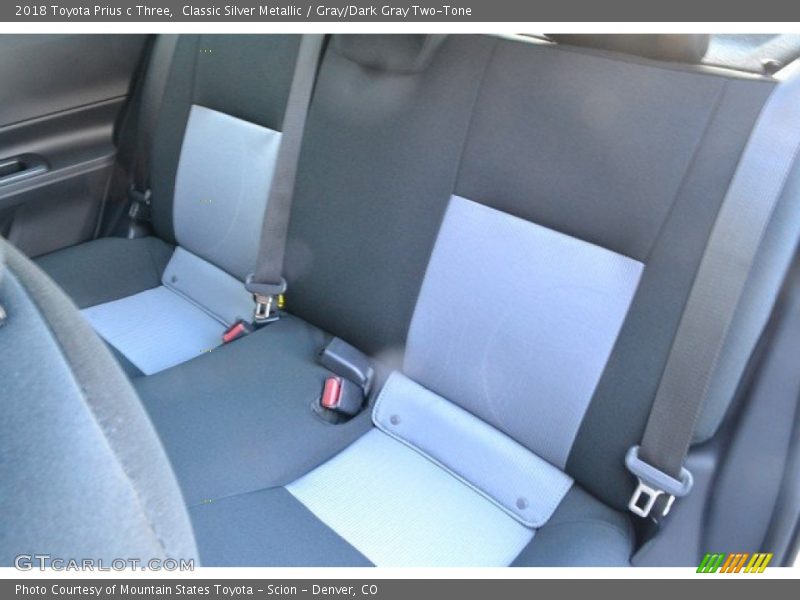 Classic Silver Metallic / Gray/Dark Gray Two-Tone 2018 Toyota Prius c Three