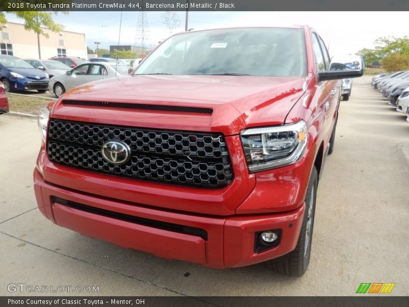 Barcelona Red Metallic / Black 2018 Toyota Tundra Platinum CrewMax 4x4