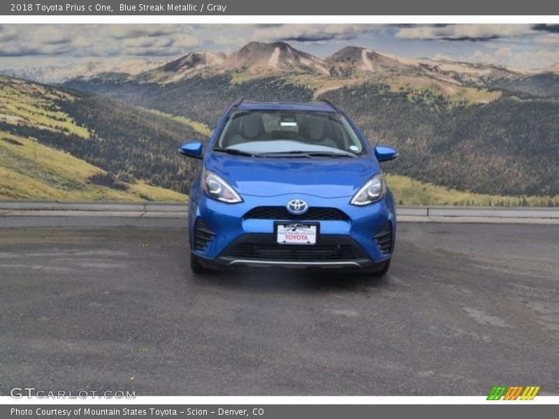 Blue Streak Metallic / Gray 2018 Toyota Prius c One