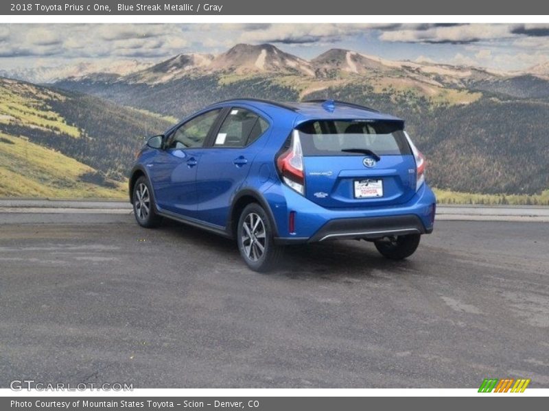 Blue Streak Metallic / Gray 2018 Toyota Prius c One