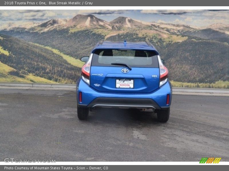 Blue Streak Metallic / Gray 2018 Toyota Prius c One