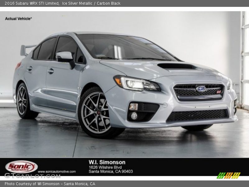 Ice Silver Metallic / Carbon Black 2016 Subaru WRX STI Limited