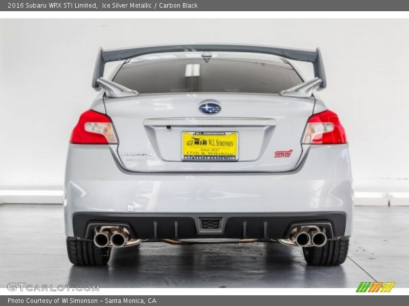 Ice Silver Metallic / Carbon Black 2016 Subaru WRX STI Limited