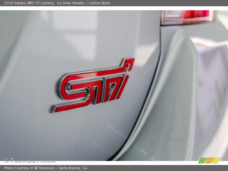 Ice Silver Metallic / Carbon Black 2016 Subaru WRX STI Limited