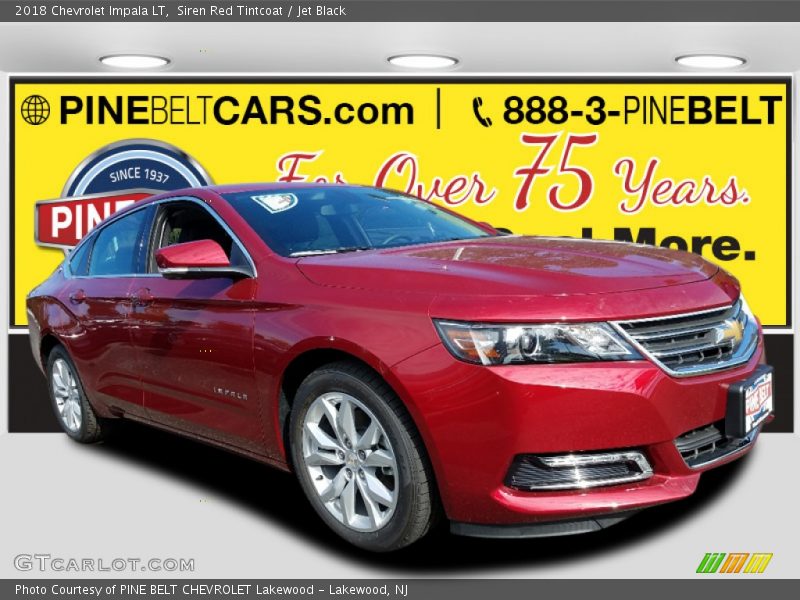 Siren Red Tintcoat / Jet Black 2018 Chevrolet Impala LT
