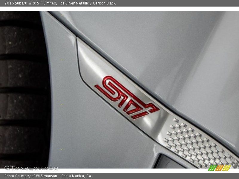 Ice Silver Metallic / Carbon Black 2016 Subaru WRX STI Limited