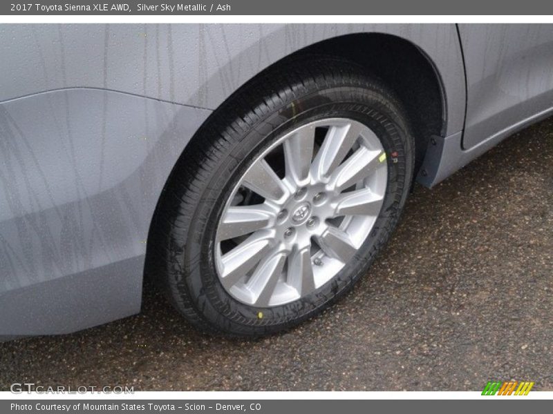 Silver Sky Metallic / Ash 2017 Toyota Sienna XLE AWD