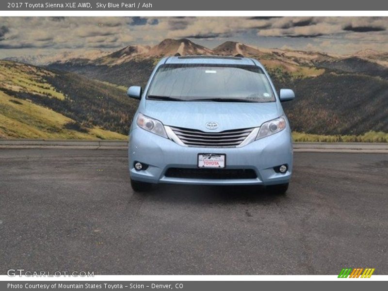 Sky Blue Pearl / Ash 2017 Toyota Sienna XLE AWD