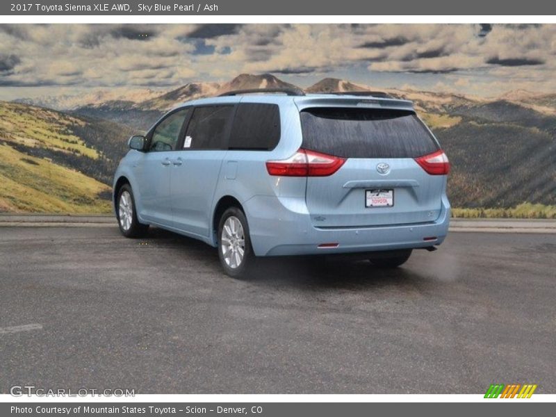 Sky Blue Pearl / Ash 2017 Toyota Sienna XLE AWD