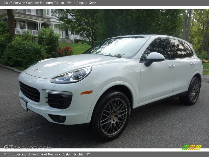 White / Agate Grey 2017 Porsche Cayenne Platinum Edition