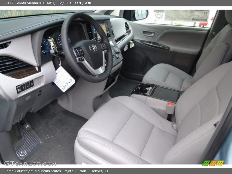 Sky Blue Pearl / Ash 2017 Toyota Sienna XLE AWD