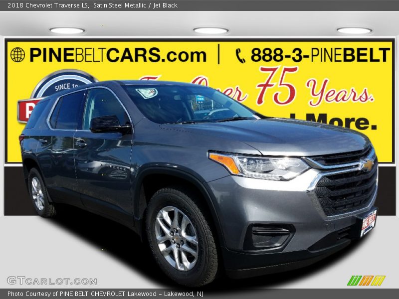 Satin Steel Metallic / Jet Black 2018 Chevrolet Traverse LS
