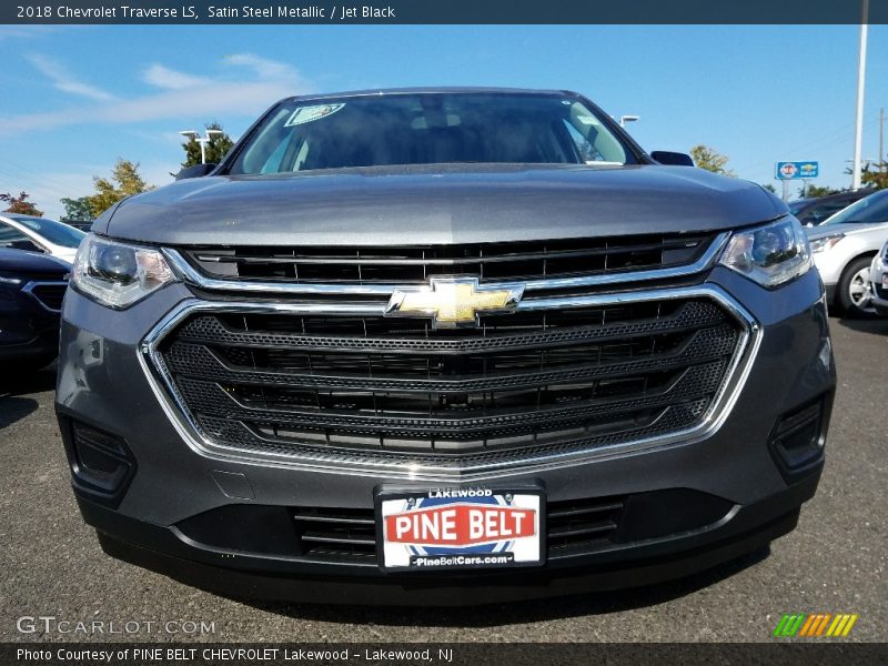 Satin Steel Metallic / Jet Black 2018 Chevrolet Traverse LS