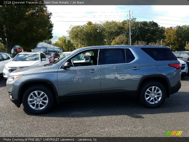 Satin Steel Metallic / Jet Black 2018 Chevrolet Traverse LS