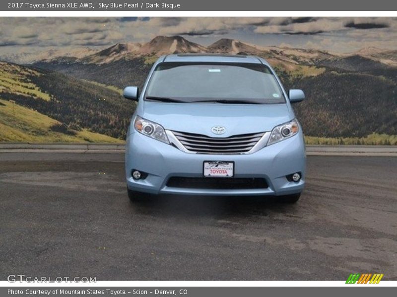 Sky Blue Pearl / Dark Bisque 2017 Toyota Sienna XLE AWD
