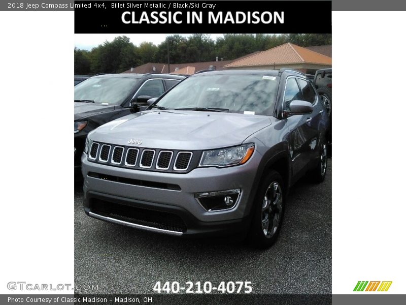 Billet Silver Metallic / Black/Ski Gray 2018 Jeep Compass Limited 4x4