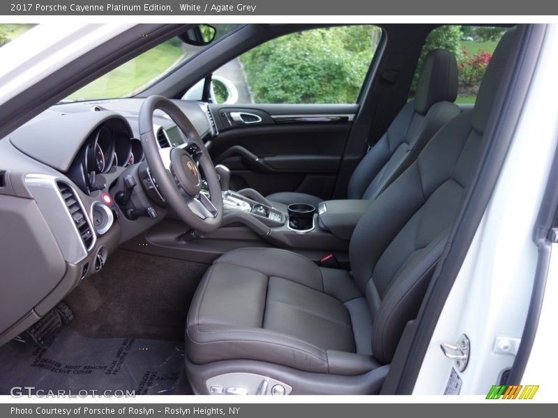 White / Agate Grey 2017 Porsche Cayenne Platinum Edition