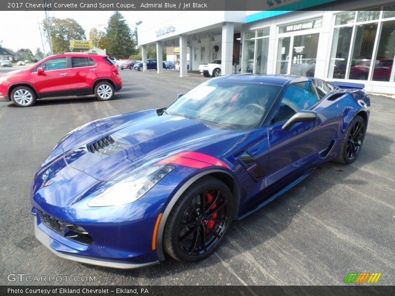 Admiral Blue / Jet Black 2017 Chevrolet Corvette Grand Sport Coupe