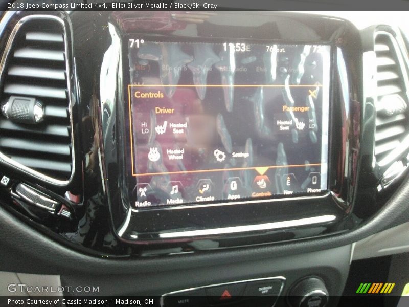 Billet Silver Metallic / Black/Ski Gray 2018 Jeep Compass Limited 4x4