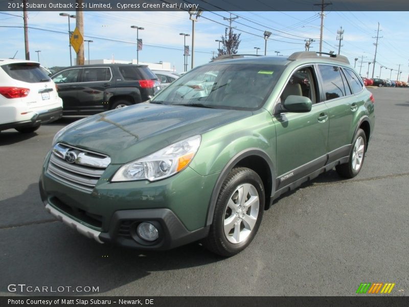 Cypress Green Pearl / Ivory 2014 Subaru Outback 2.5i Limited